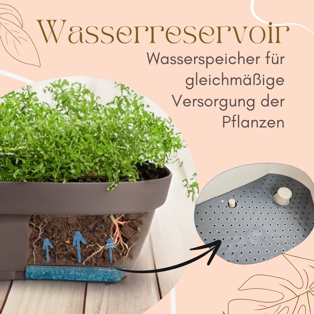 Erdbeertopf Pflanzturm Blumentopf Hoch Pflanzsäule Kräutertopf Balkon Pflanzkübel Kräuterturm Pflanztopf Outdoor Säulentopf SET 3 Ebenen Roller