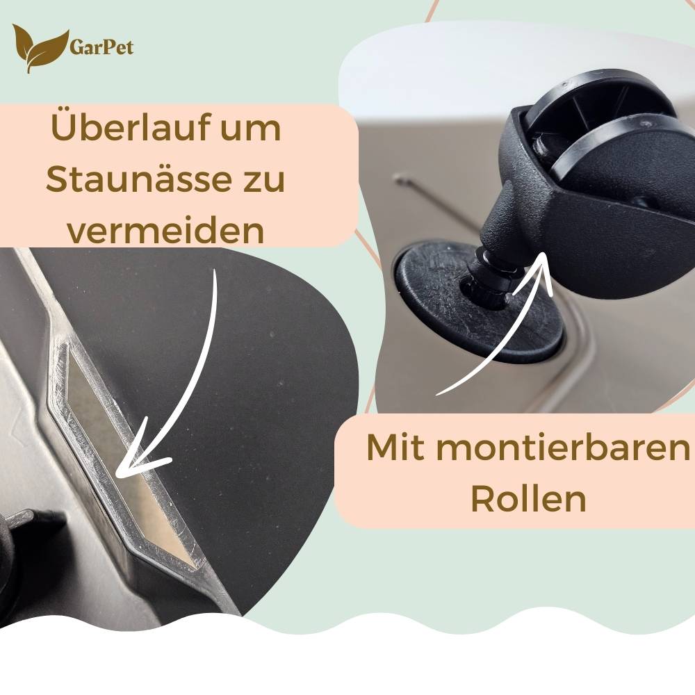 Erdbeertopf Pflanzturm Blumentopf Hoch Pflanzsäule Kräutertopf Balkon Pflanzkübel Kräuterturm Pflanztopf Outdoor Säulentopf SET 3 Ebenen Roller