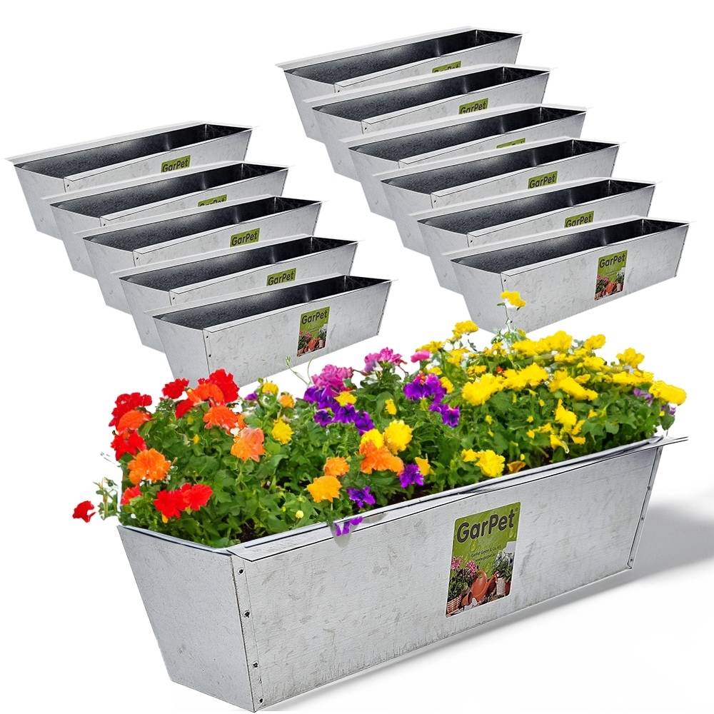 Paletten Blumenkasten Pflanzkasten Blumenkasten für Europalette Blumenkasten Paletten Blumenkästen aus Paletten Metall 12 Stück im Set