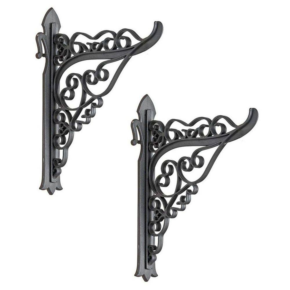 2 St. Wandhalterung für Blumen Ampel Halter Halterung Haken Kunststoff Wand