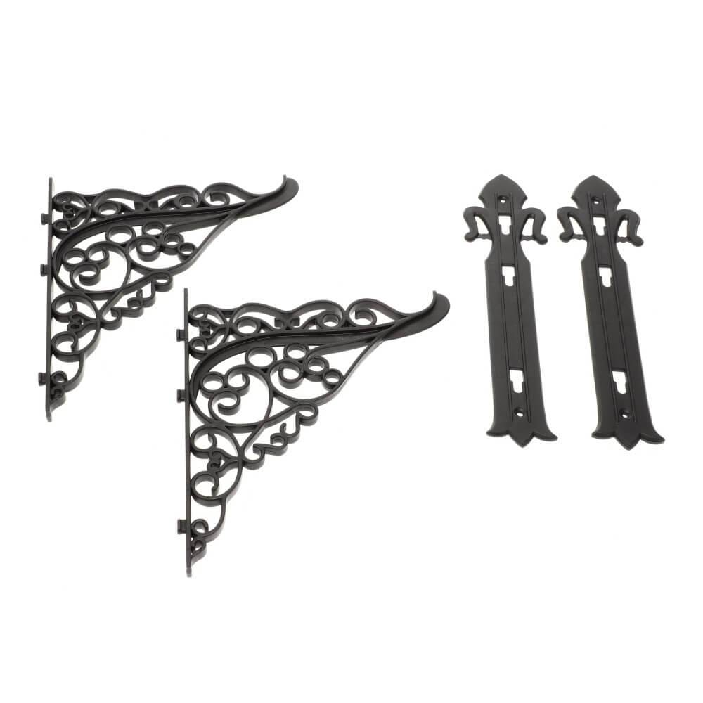 2 St. Wandhalterung für Blumen Ampel Halter Halterung Haken Kunststoff Wand