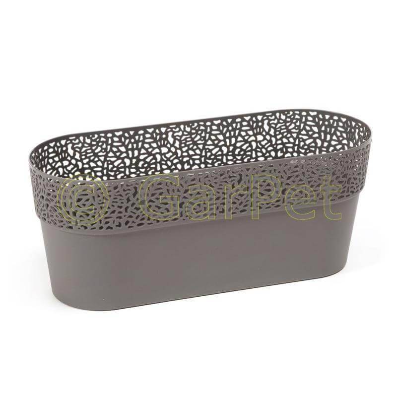 Übertopf Rosa anthrazit 380 oval