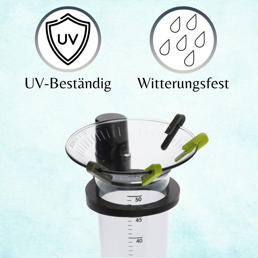 Regenmesser Halter individuelle Statistikfunktion Garten Niederschlagsmesser