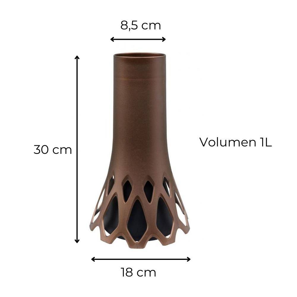 Grabvase Roseta mit Sockel Gewicht bronze 1 L