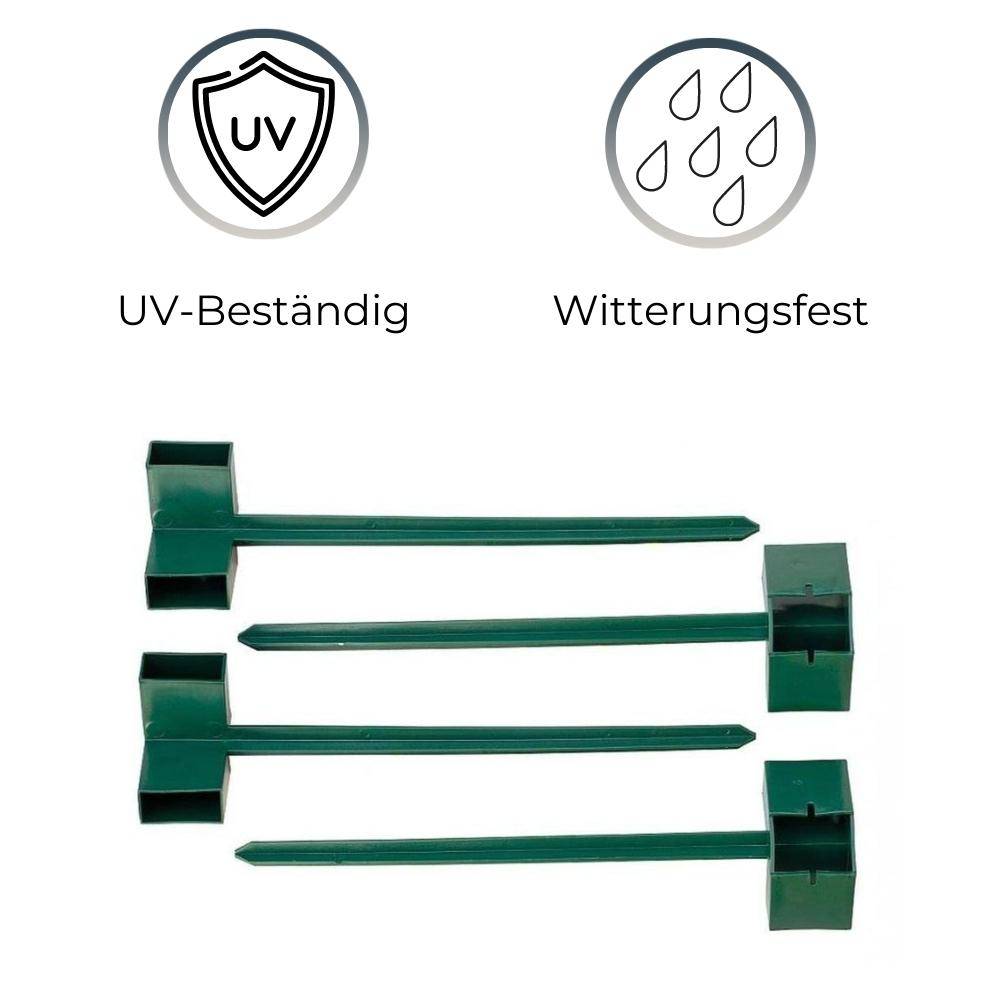 Eckverbindungen 4 Stück für Frühbeet selber bauen mit Holzlatten Beet Eckpfeiler Verbindungsstück Halter