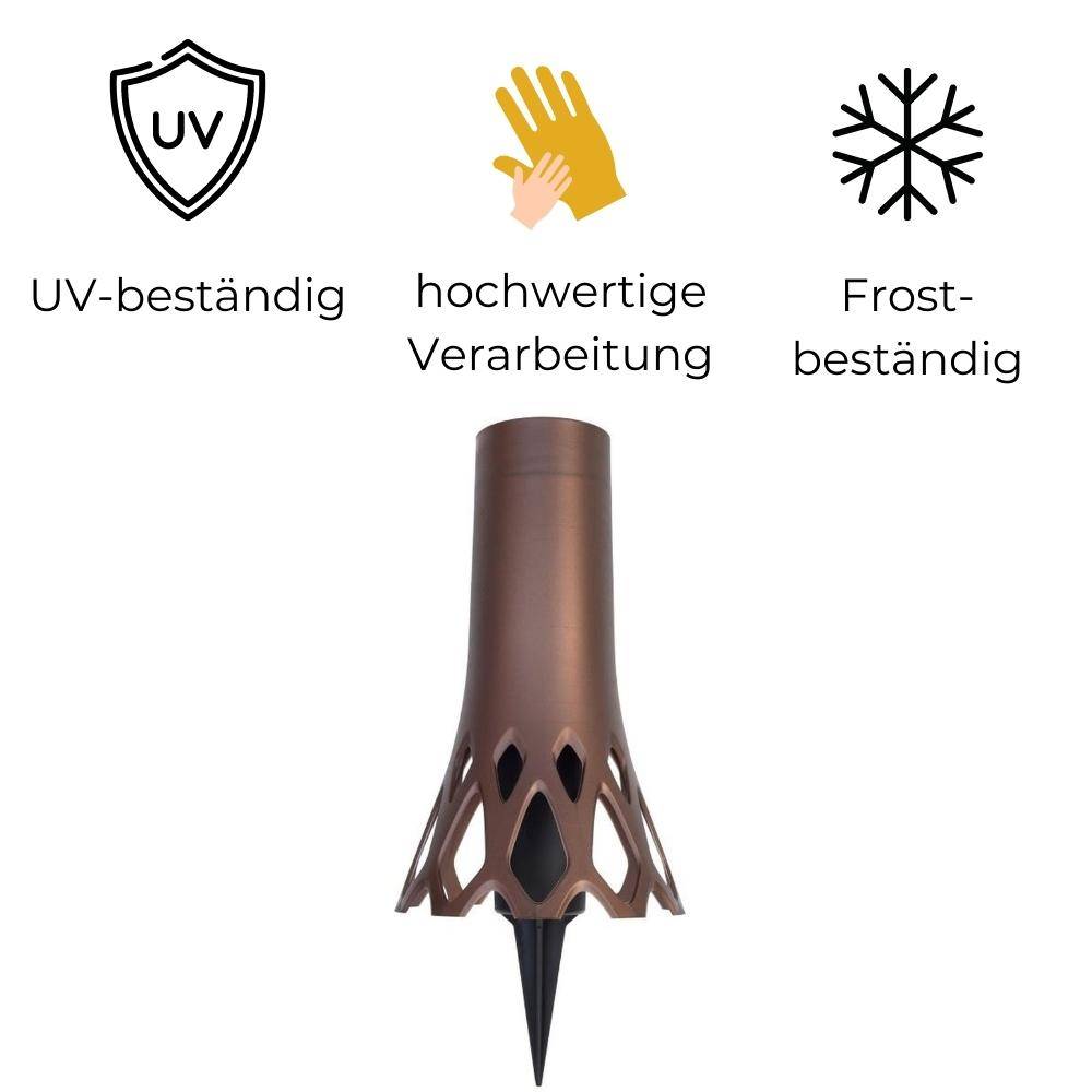 Grabvase Roseta mit Erdspieß bronze 1 L