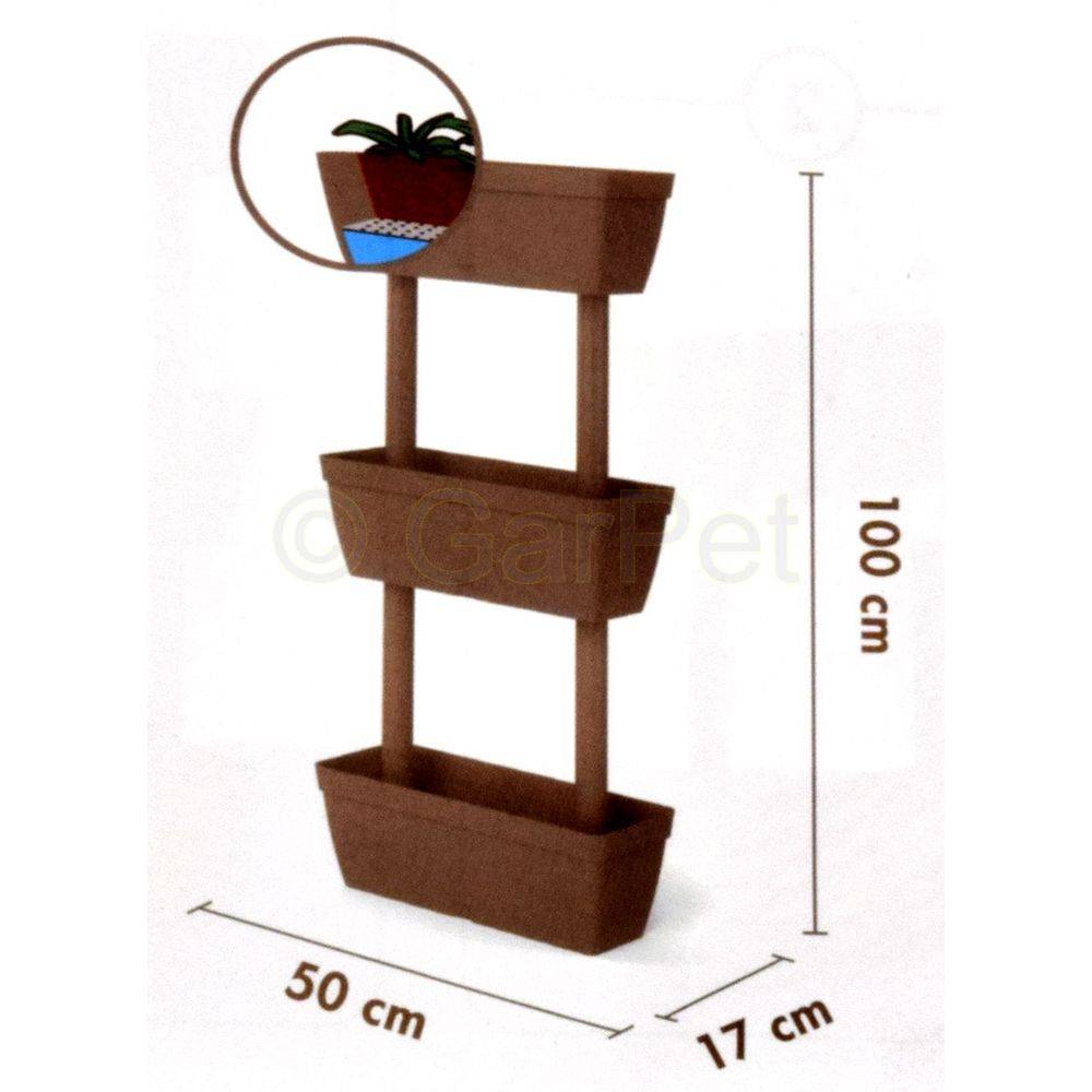 Pflanzkübel Raumteiler 3er Set Sichtschutz 100 cm Pflanz Balkon Kasten Terrasse