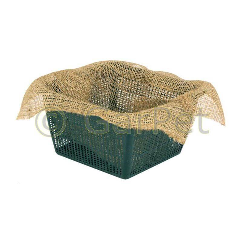 Wasserpflanzenkorb Teichpflanzkorb Teichkorb Teich Pflanzenkorb Pflanztuch Jute 45x45cm