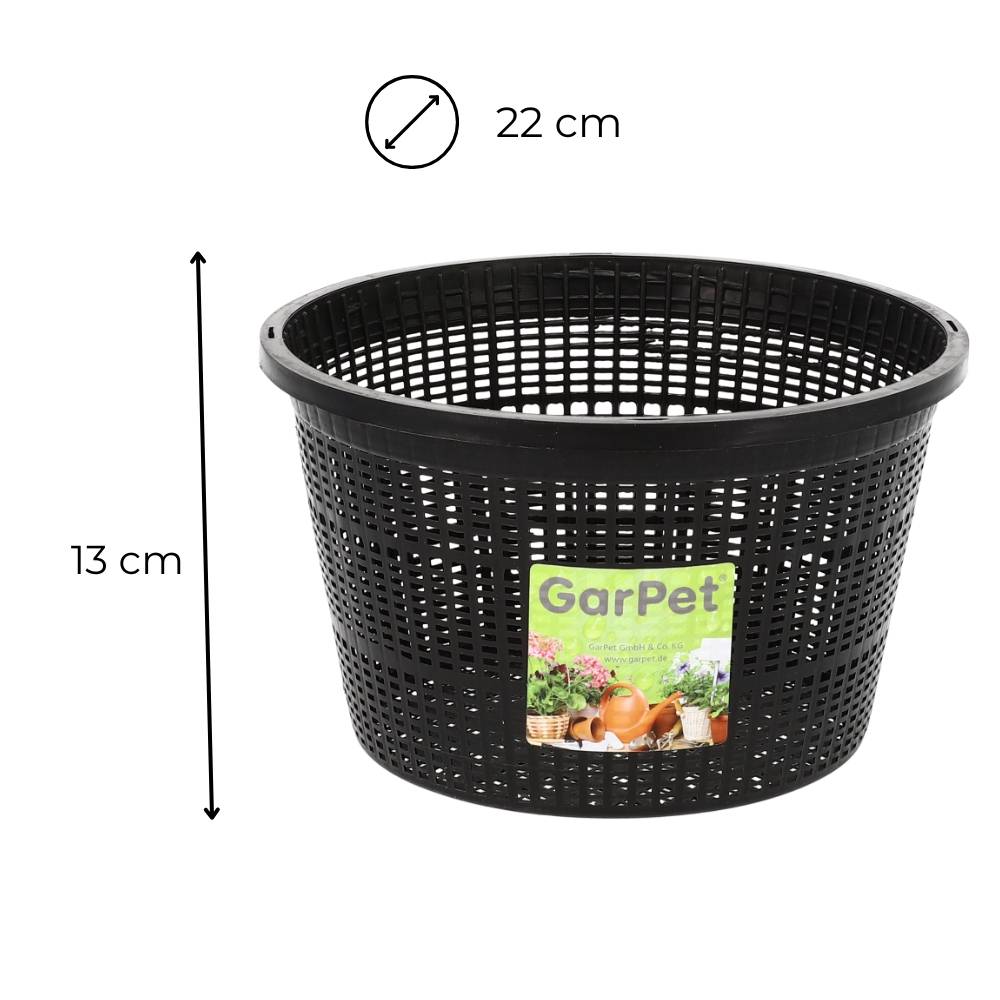 Wasserpflanzenkorb Teichpflanzkorb Teichkorb Teich Pflanzenkorb rund 22 cm