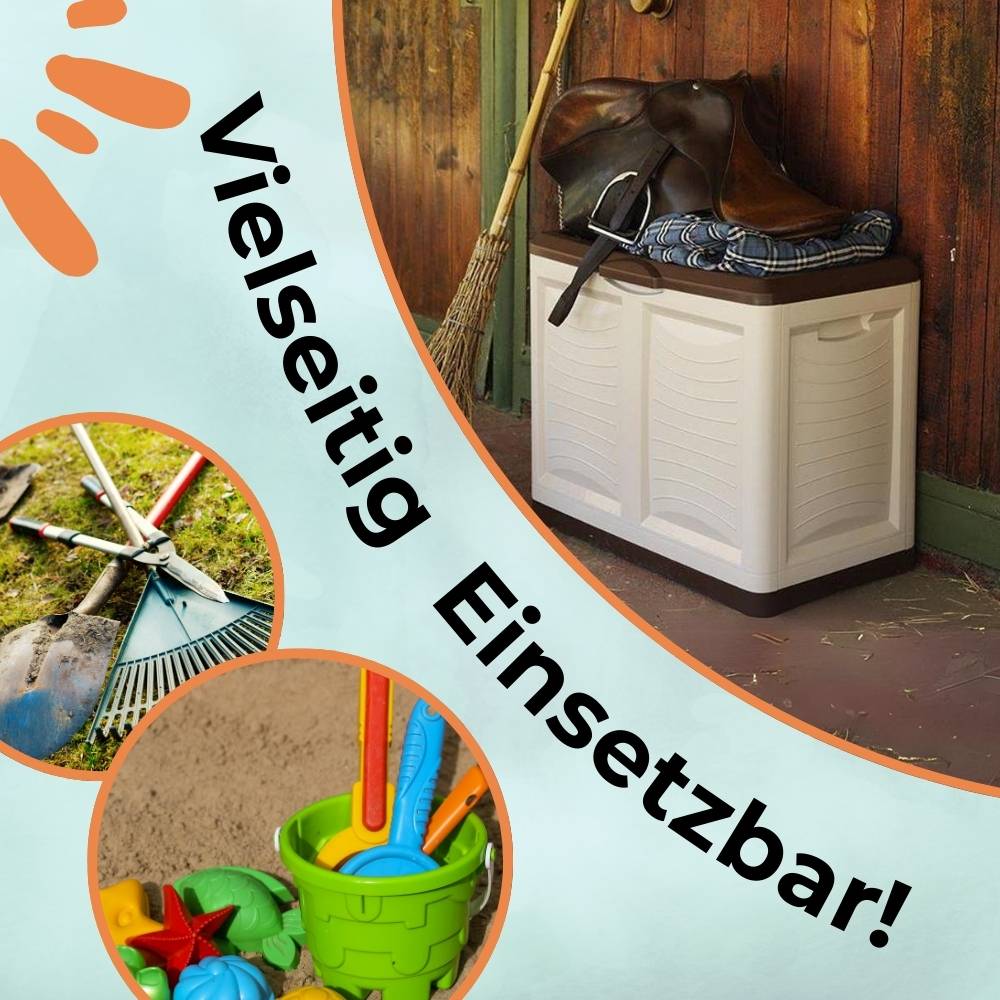 Gartenbox Auflagenbox Wasserdicht Box für Gartenauflagen Balkon Aufbewahrungsbox Garten Kissenbox Outdoor Gartentruhe Wetterfest 220 L