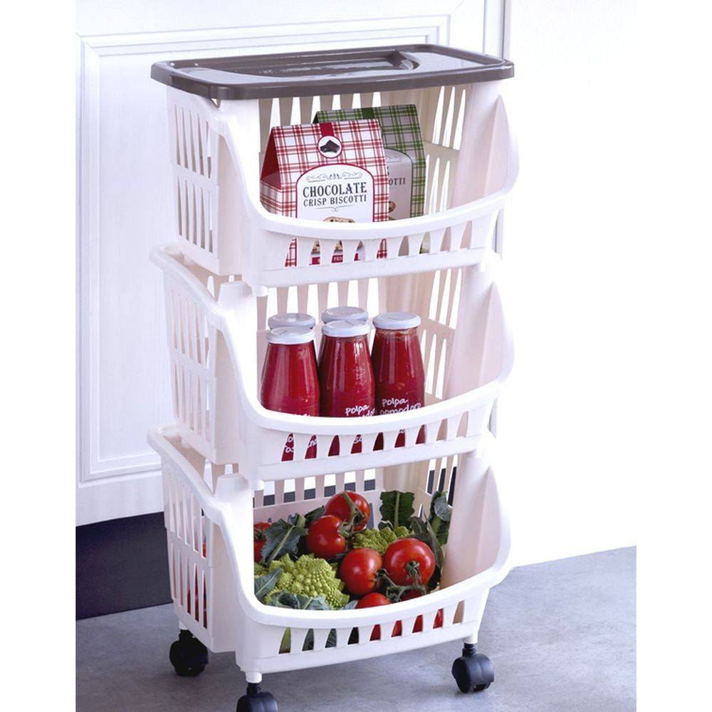 Küchenwagen mit Rollen Küchenrollwagen Roller Küchentrolley Küchen Rollwagen Rollregal schmal eckig weiß