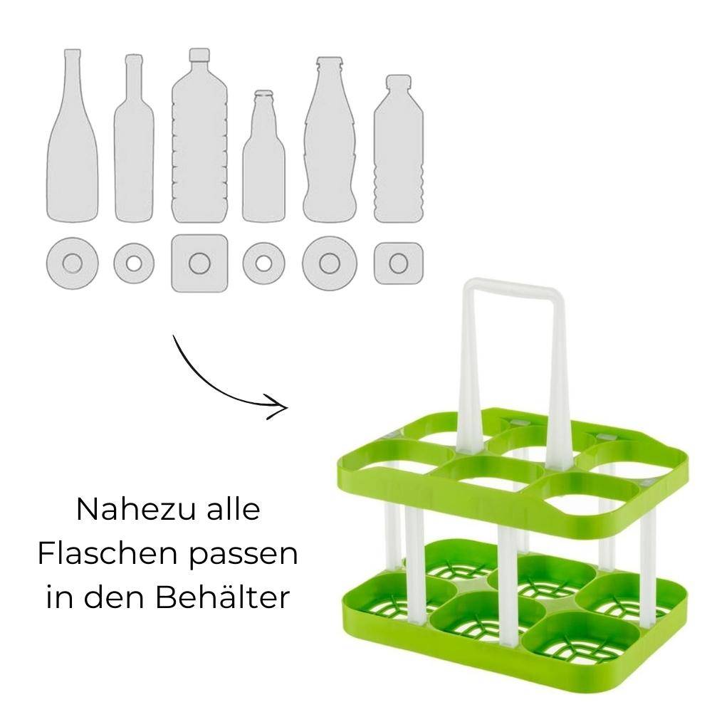 Flaschentasche Flaschenträger 6 Flaschen Flaschenkorb 6 Flaschen Flaschensammler Flaschenaufbewahrung Flaschenkörbe & -träger Flaschen Aufbewahrung