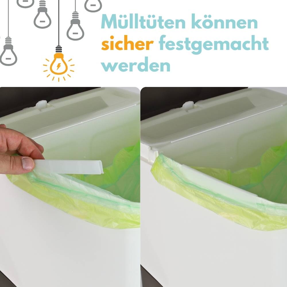 Mülleimer Küche 3 Fächer Groß Mülltrennsystem 70 Mülltrennung Mülltrenner Abfallsammler Müllsortierer 3Fach Müllsystem Küche Abfall & Recycl