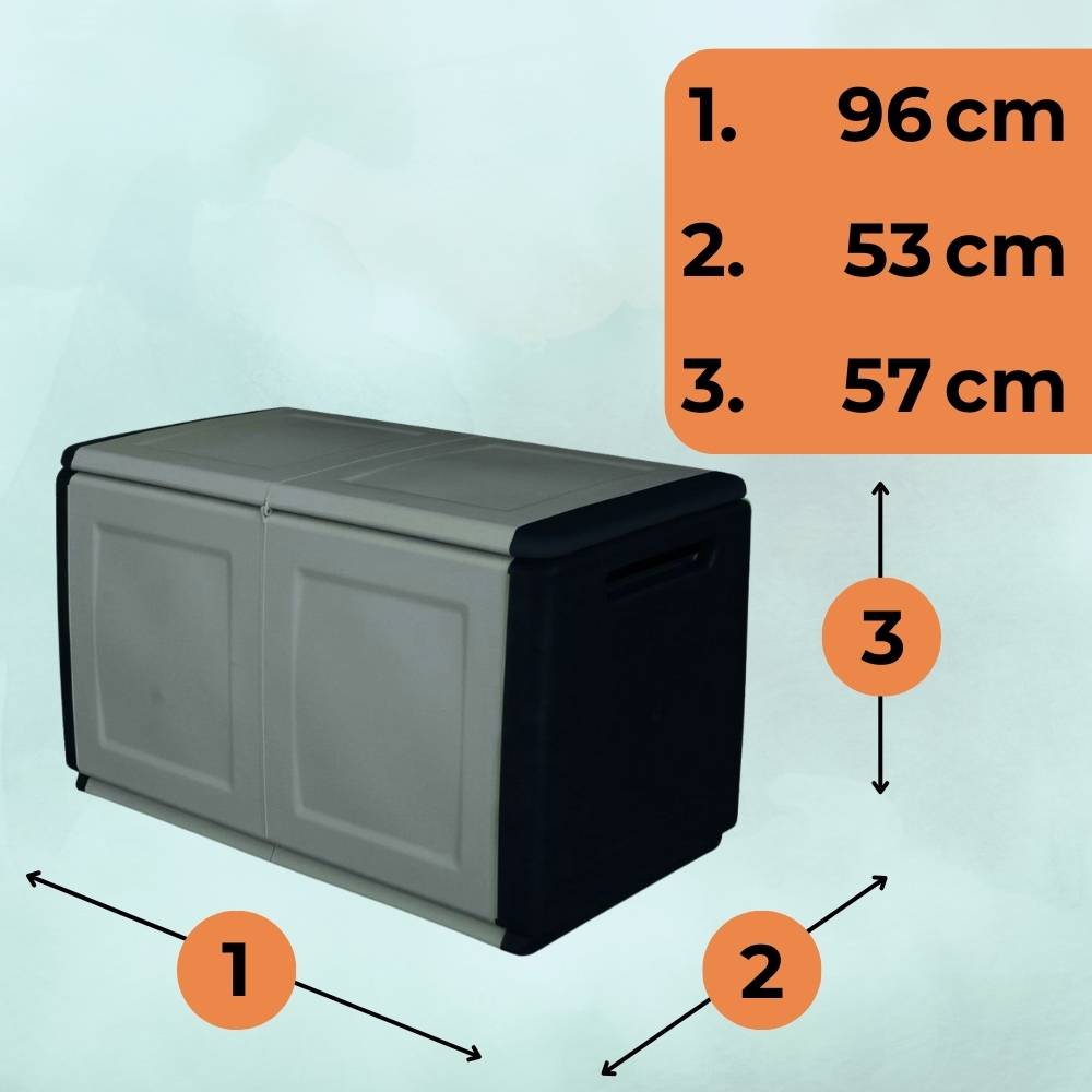 Gartenbox Auflagenbox Box für Gartenauflagen Terrasse Aufbewahrungsbox Garten Kissenbox Outdoor Gartentruhe XL Wetterfest 290 L