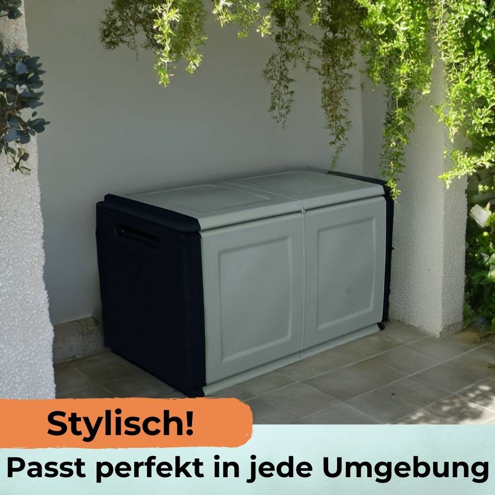 Gartenbox Auflagenbox Box für Gartenauflagen Terrasse Aufbewahrungsbox Garten Kissenbox Outdoor Gartentruhe XL Wetterfest 290 L