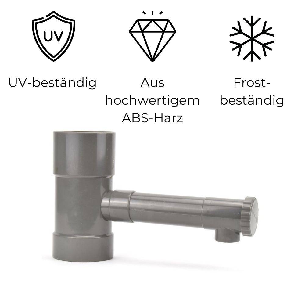Regendieb Fallrohr mit Hahn Regensammler Regenwassersammler Wasserdieb