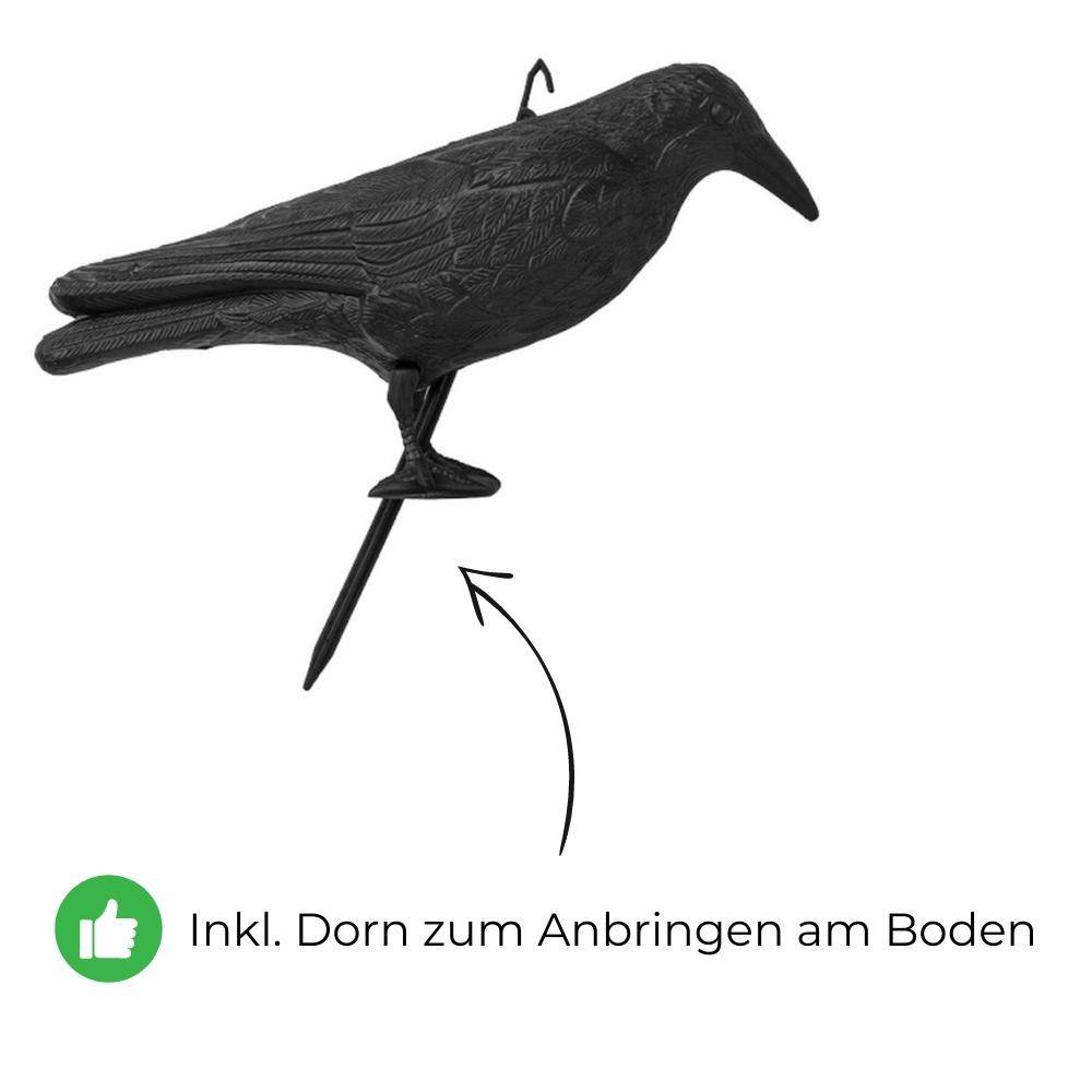 Vogelschreck Taubenschreck stehend Krähe Rabe Vogel Tauben Abwehr Vogelscheuche