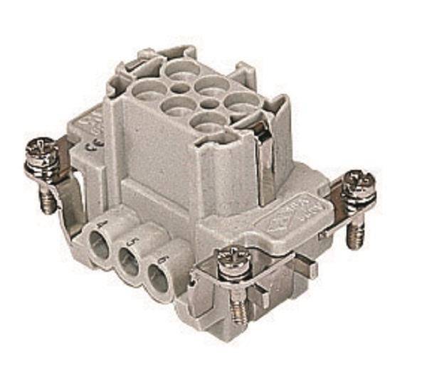 ILME Buchseneinsatz Gr.44.27 CNEF 06 T 6P+PE Silber Schraubanschluss 16A 500V Industriematerial