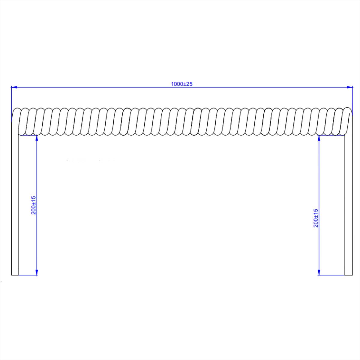 BACHMANN Wendelleitung 1m-4m,ws,0,2m gerade, CS-YMH11Y-J 5x1,5mm² geschn.unverp.