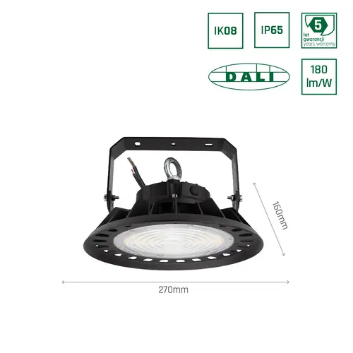 Spectrum LED PLATEO 3 HIGH BAY 100W Hallenleuchte 18000lm schwarz 90° 230V IP65 IK08 Neutralweiß 4000K DALI Spectrum LED PLATEO 3 HIGH BAY 100W Hallenleuchte 18000lm schwarz 90° 230V IP65 IK08 Neutralweiß 4000K DALI