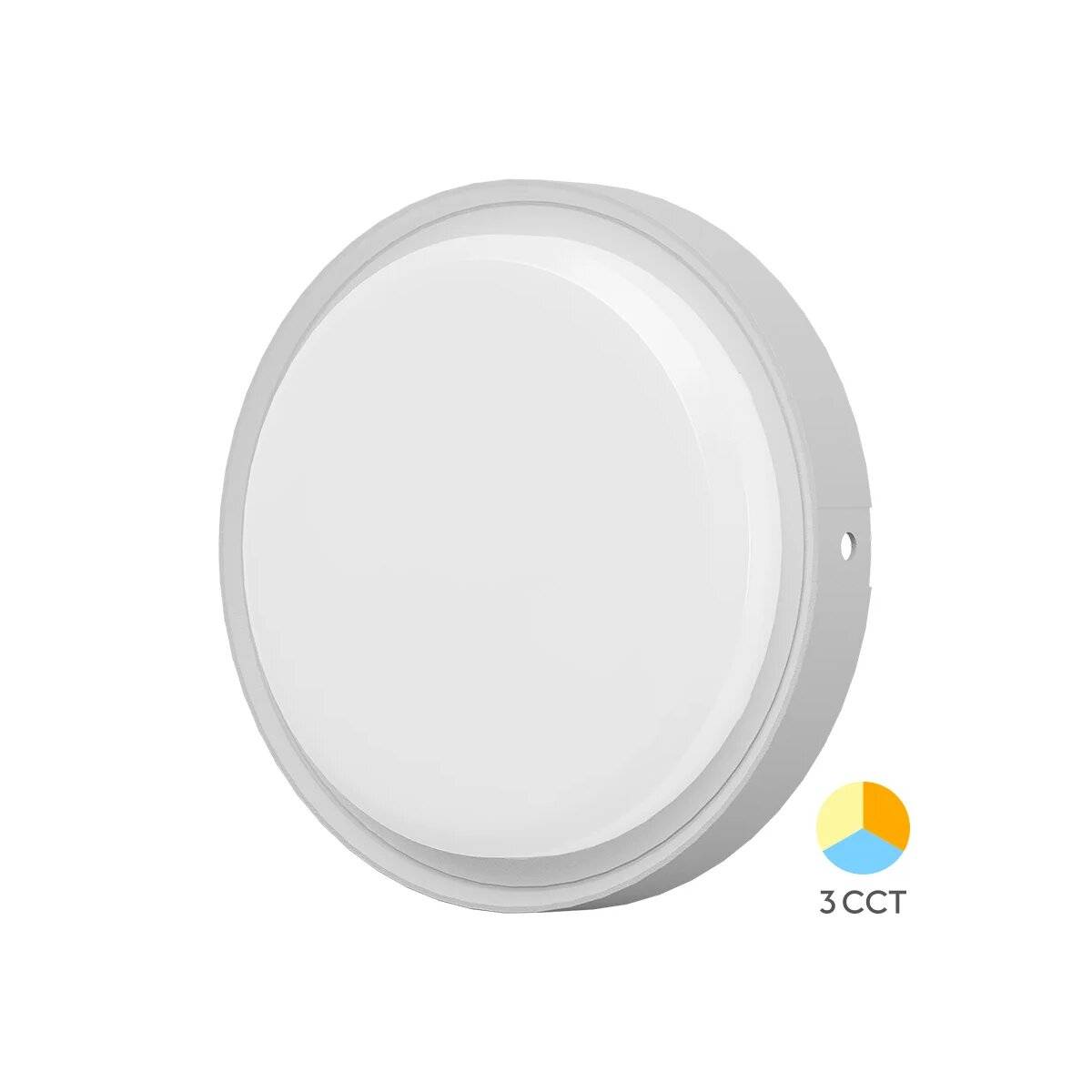 LED Außenbeleuchtung 18W Rund IP65 CCT 3 Farbstufen Weiß