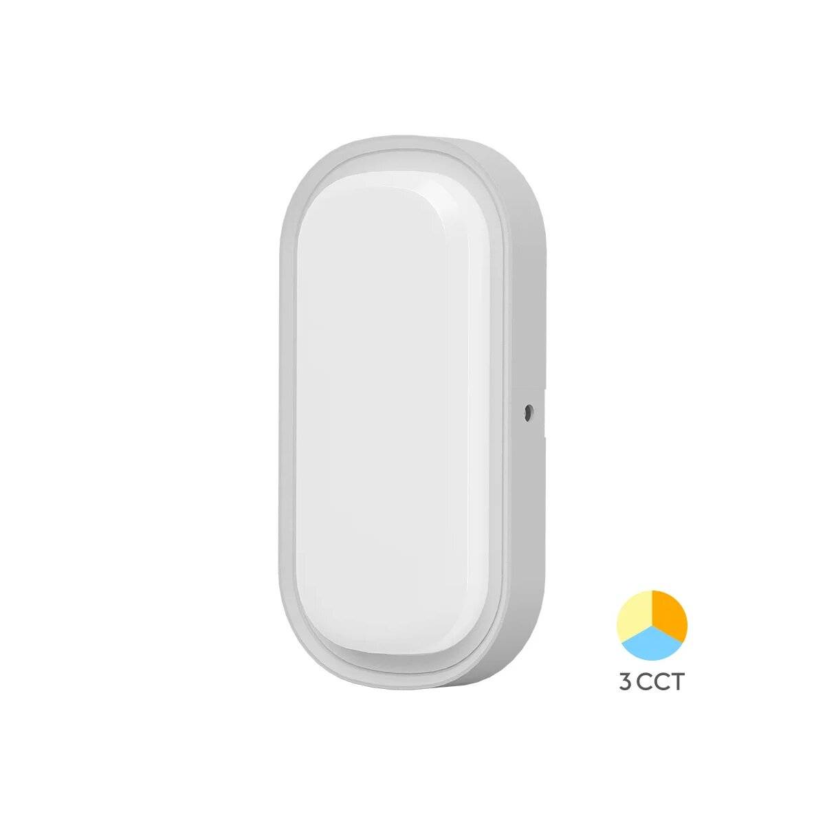 LED Außenbeleuchtung 18W Oval IP65 CCT 3 Farbstufen Weiß