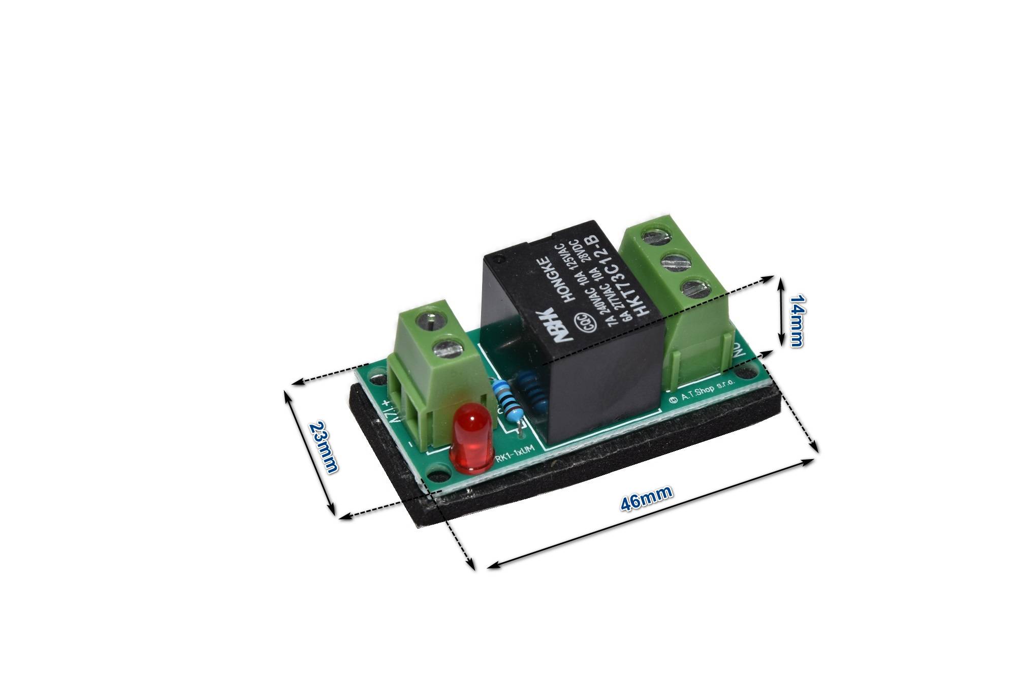 Relaiskarte Relaisplatine mit Kontrollleuchte 2x UM 12 V/ 10A
