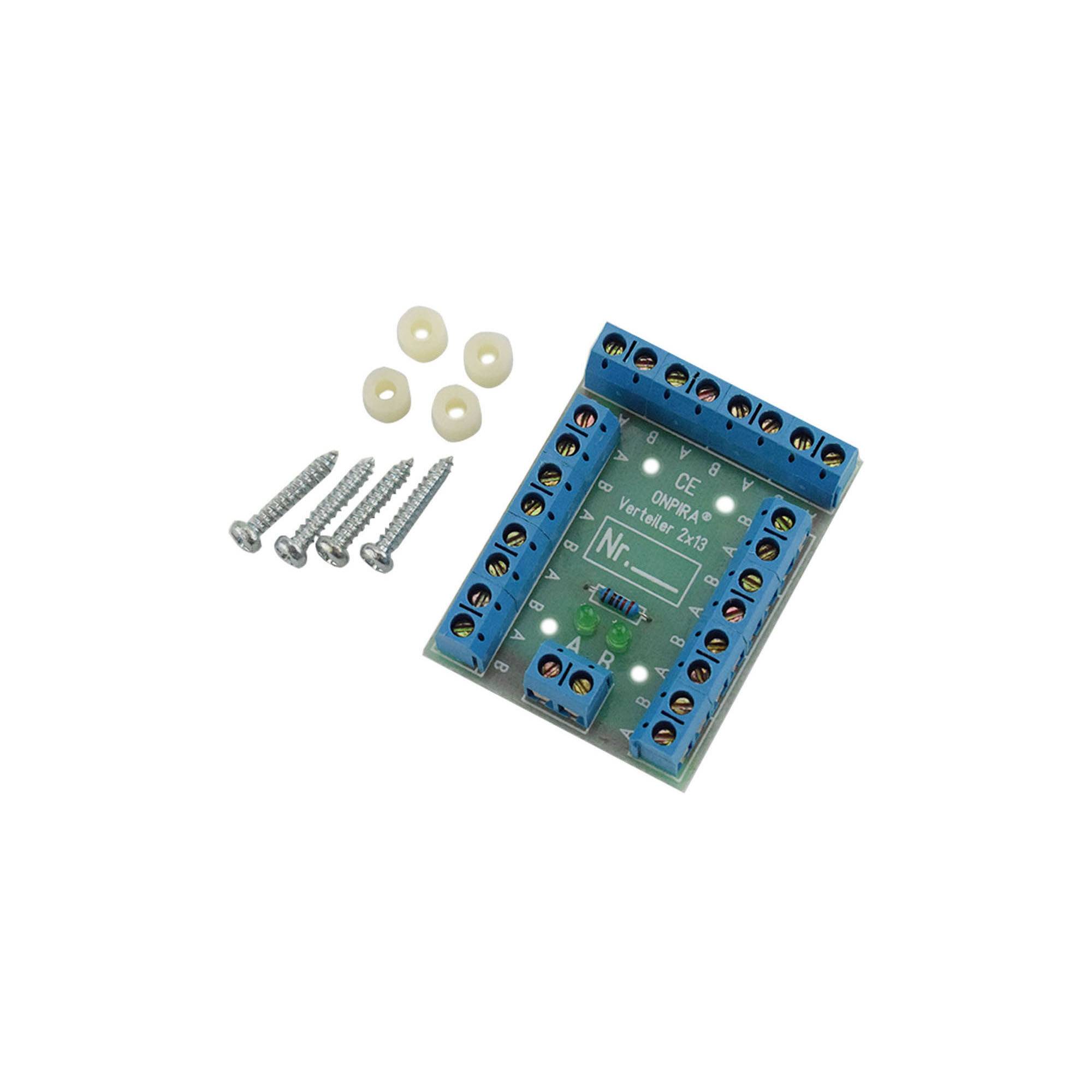 V2x13 Stromverteiler Verteiler Platine 8A belastbar Modellbau Gleich- und Wechselstrom