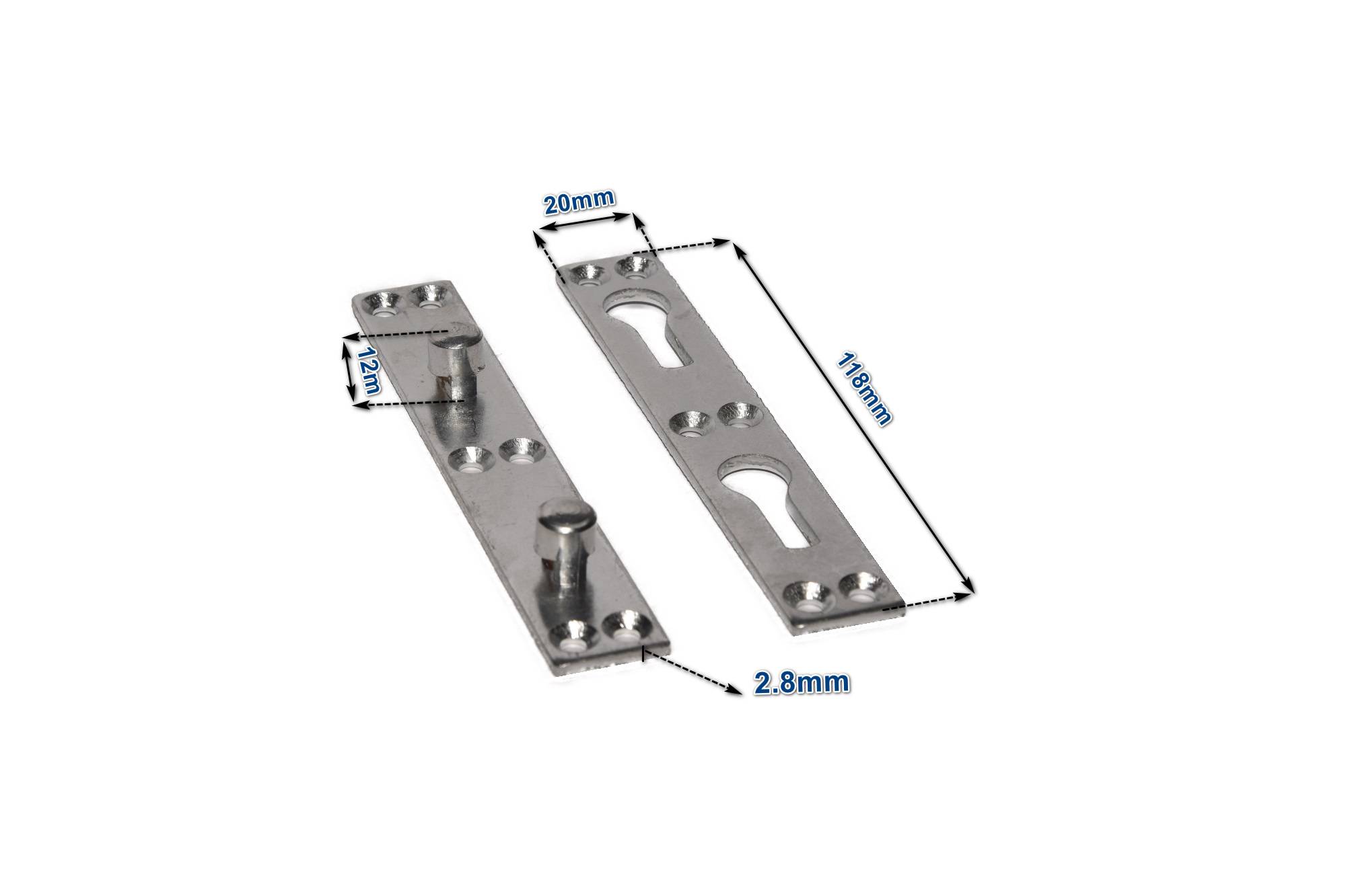 Möbelverbinder Steckverbinder Bett Metall verbinder 9-0 verzinkt 20x118m