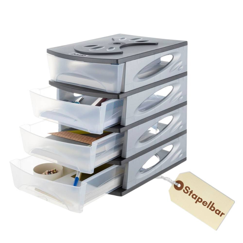 Schubladenbox A4 Ablagefächer Stapelbar Dokumentenablage Büro Organizer Ablagebox A4 Sortiersystem Briefablage Organizer Schreibtisch