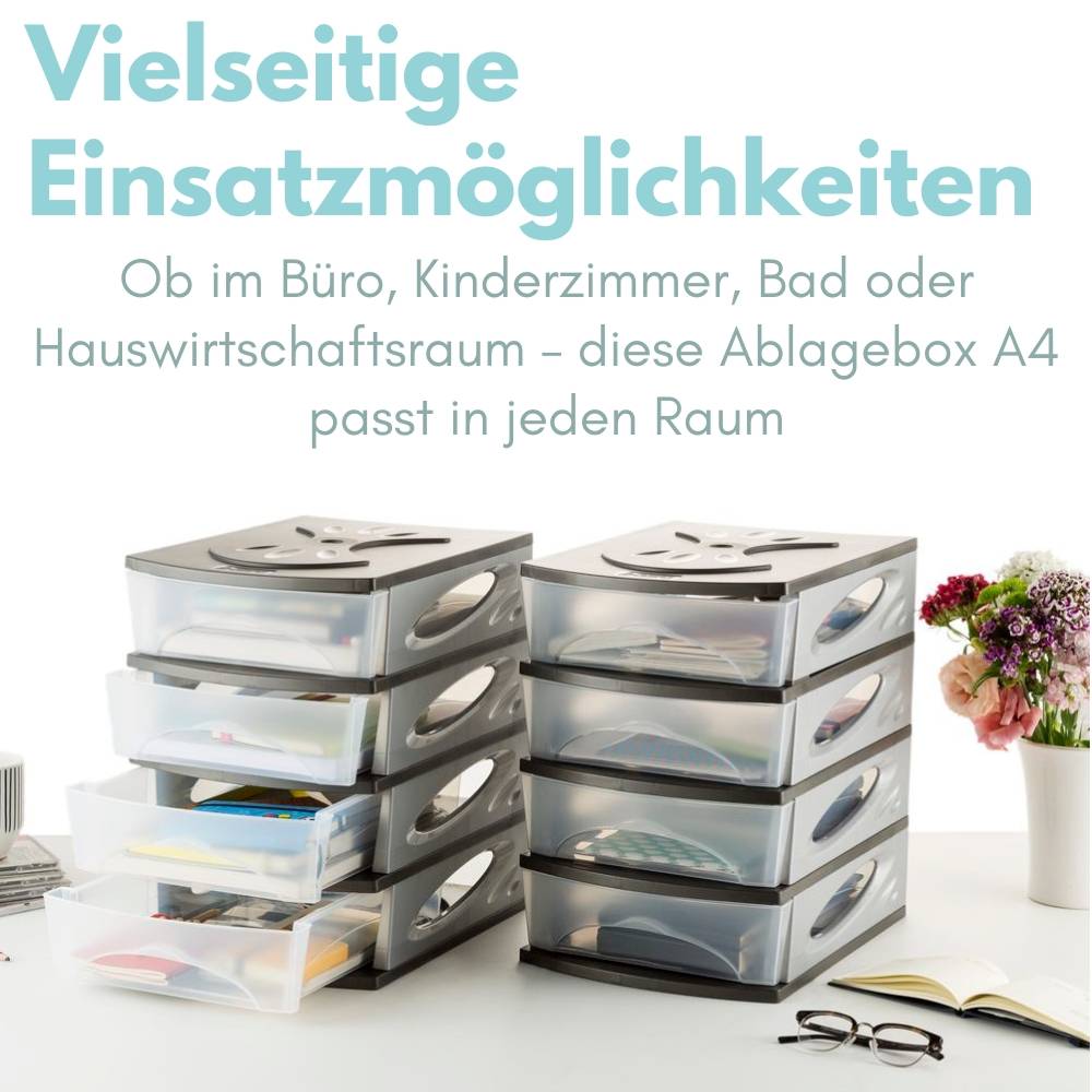 Schubladenbox A4 Ablagefächer Stapelbar Dokumentenablage Büro Organizer Ablagebox A4 Sortiersystem Briefablage Organizer Schreibtisch