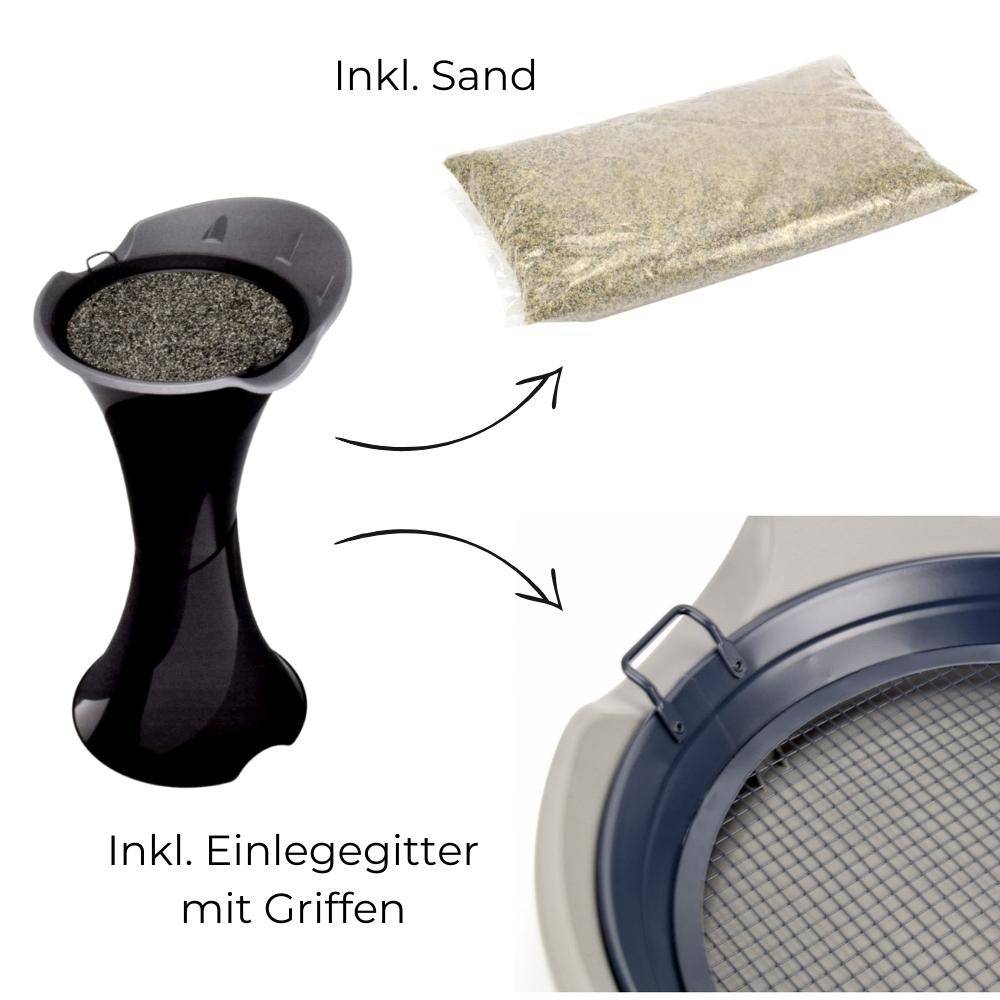 Standaschenbecher für Draußen Aschenbecher Outdoor Aschenbecher für Draussen stehend mit Sand Stand Aschenbecher Aussen schwarz