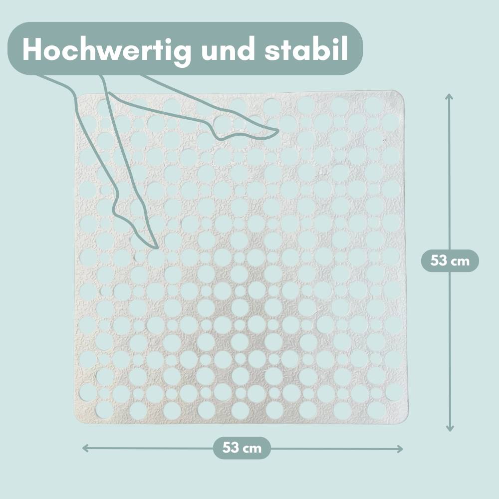 Duschmatte Rutschfest Duschwanneneinlage Antirutschmatte Dusche Rutschfeste Badematte Duscheinlage Duschvorleger Rutschmatte 53x53 cm