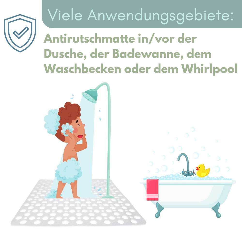 Duschmatte Rutschfest Duschwanneneinlage Antirutschmatte Dusche Rutschfeste Badematte Duscheinlage Duschvorleger Rutschmatte 53x53 cm