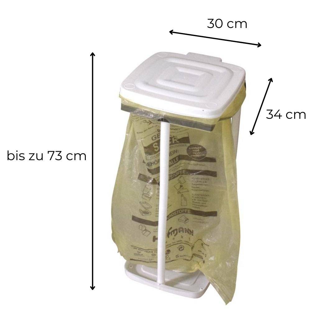 Müllsack Ständer Müllbeutel Mülleimer Gelber Sack Halter Höhenverstellbar Mülltonne Müllsackständer mit Deckel
