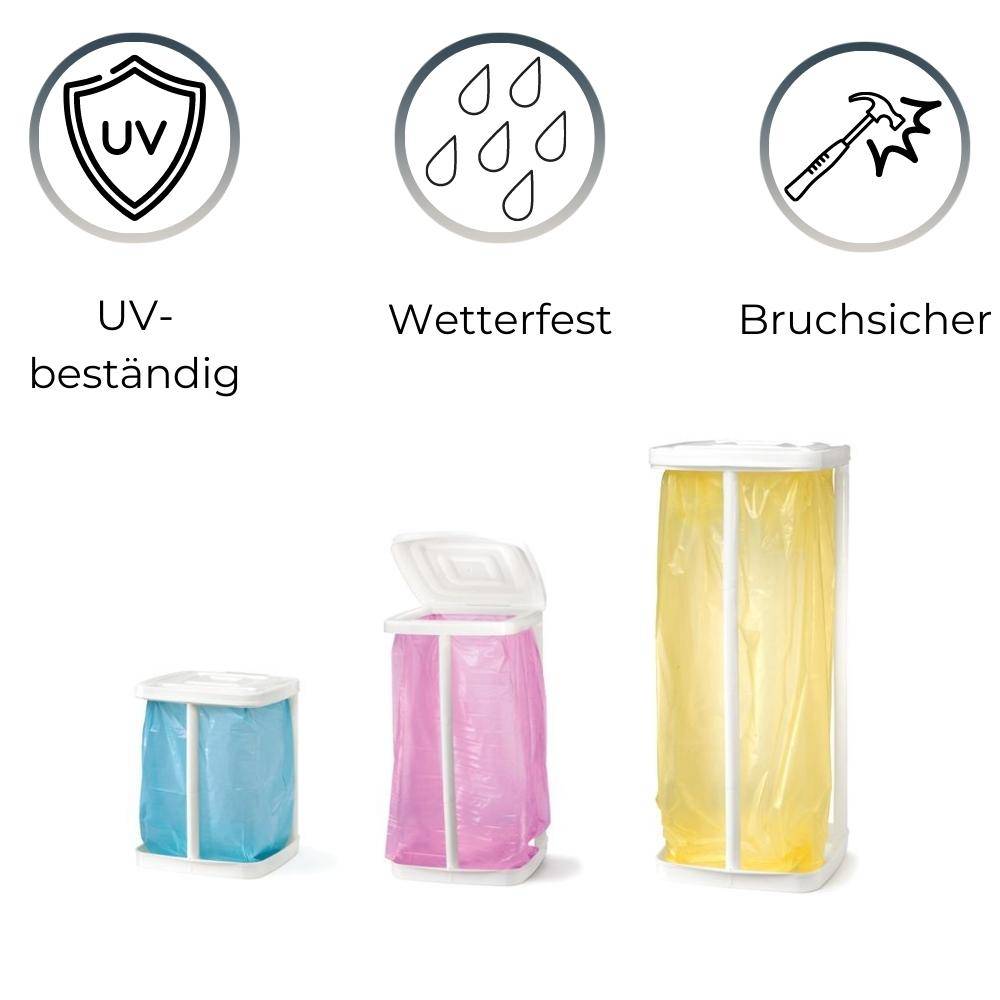 Müllsack Ständer Müllbeutel Mülleimer Gelber Sack Halter Höhenverstellbar Mülltonne Müllsackständer mit Deckel