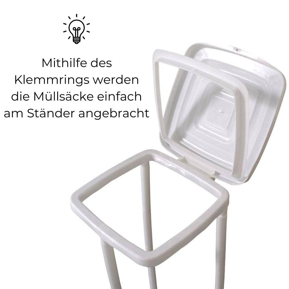 Müllsack Ständer Müllbeutel Mülleimer Gelber Sack Halter Höhenverstellbar Mülltonne Müllsackständer mit Deckel