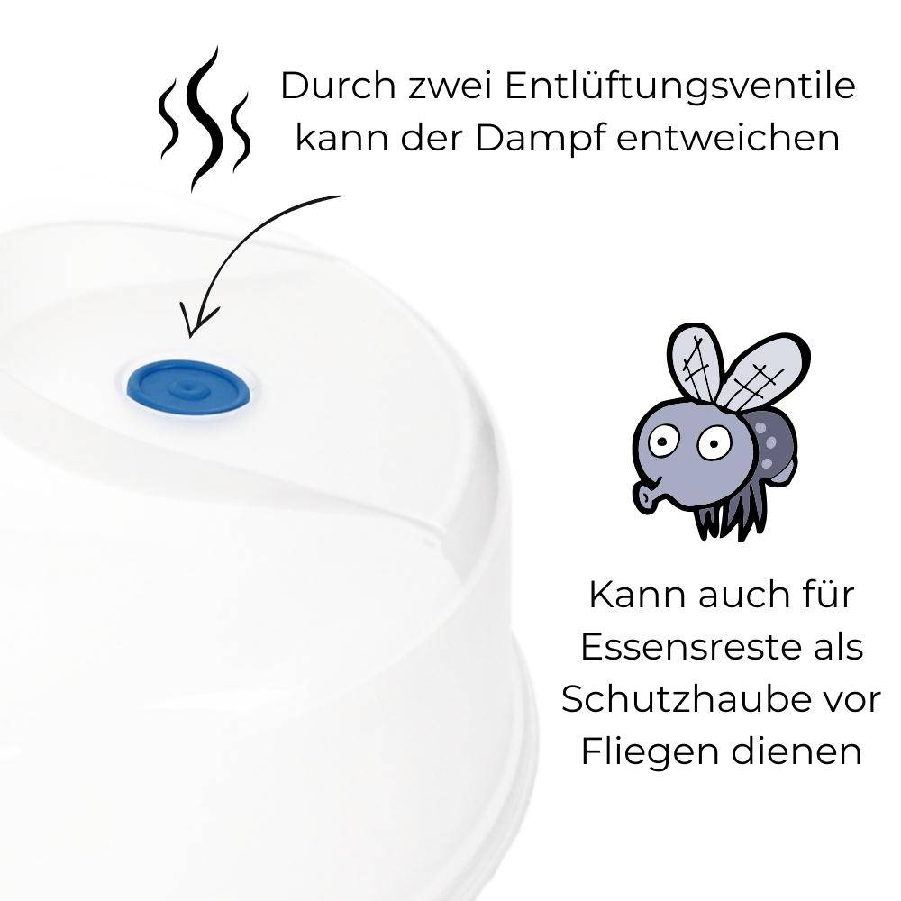 Mikrowellenhaube 27 cm Mikrowellen Deckel Microwelle Abdeckhaube Abdeckung Haube