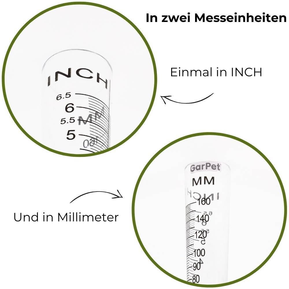 Regenmesser Erdspieß Halterung Niederschlagsmesser Regen Wasser Mengen Messer
