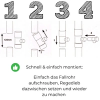 Regendieb Fallrohr Hahn Regensammler Regenwassersammler Wasserdieb 100 mm Regendieb Fallrohr Hahn Regensammler Regenwassersammler Wasserdieb 100 mm