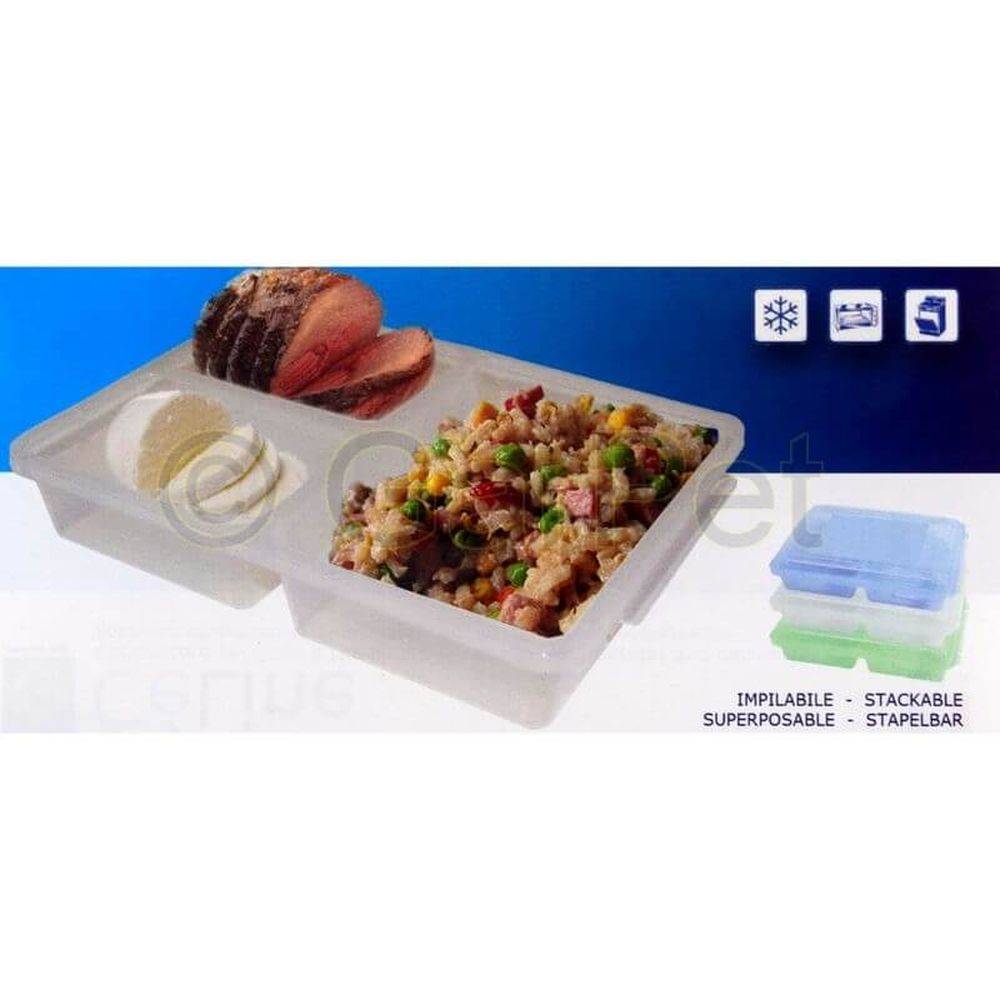 4x Lunchbox mit Fächern Kühlschrankdose Unterteilt Mikrowellen Menüteller Deckel