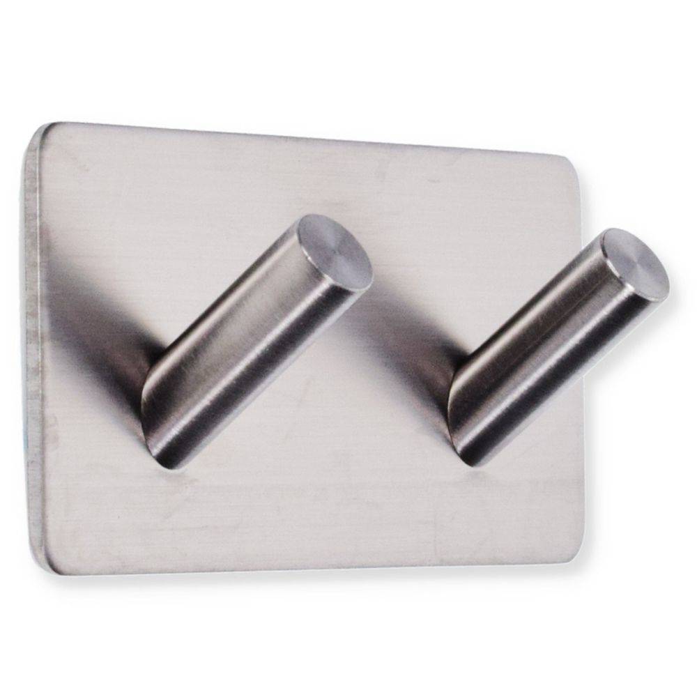 Doppel Handtuch Haken Edelstahl Selbstklebend Halter zum kleben ohne bohren