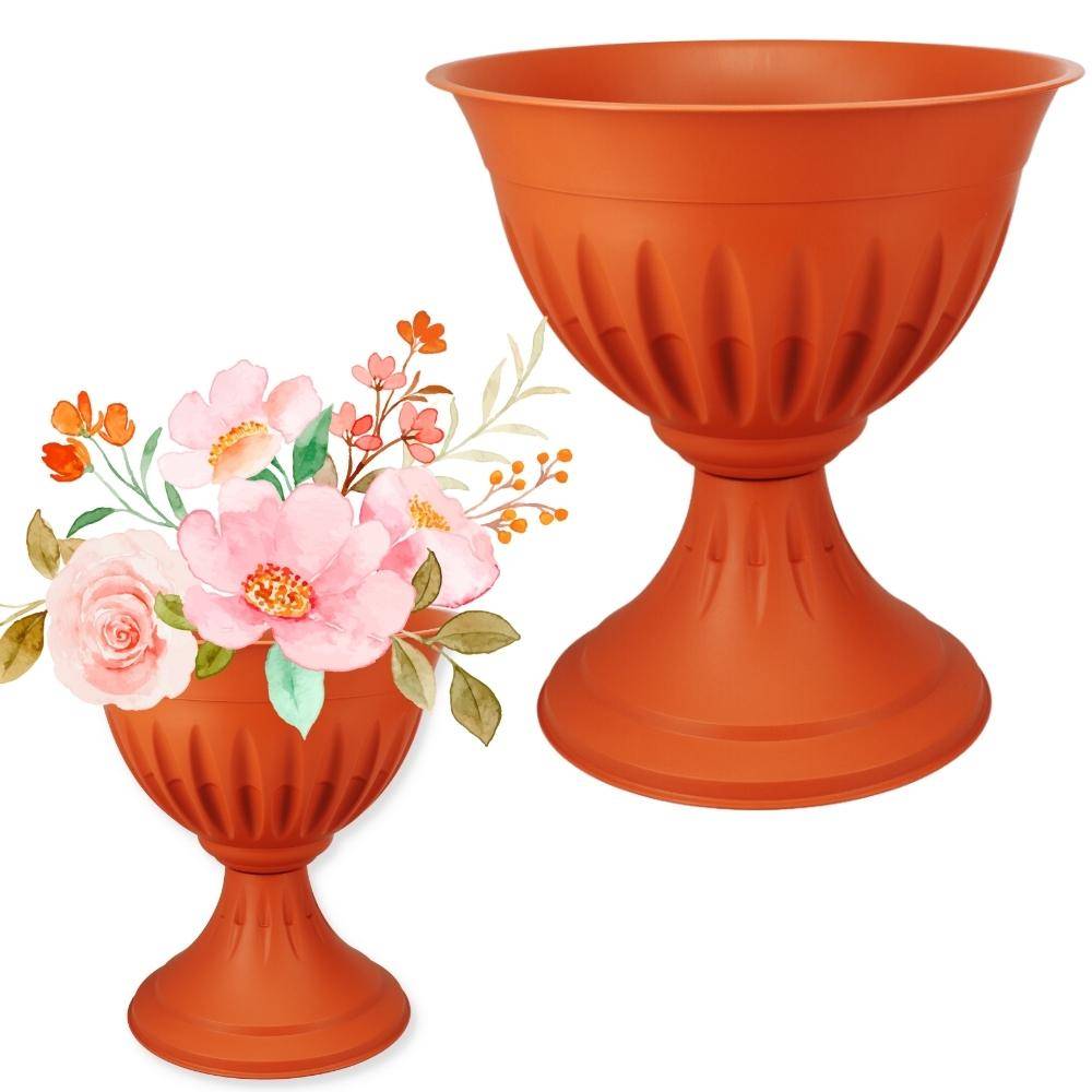 Blumentopf mit Ständer Ø 25 cm Terracotta