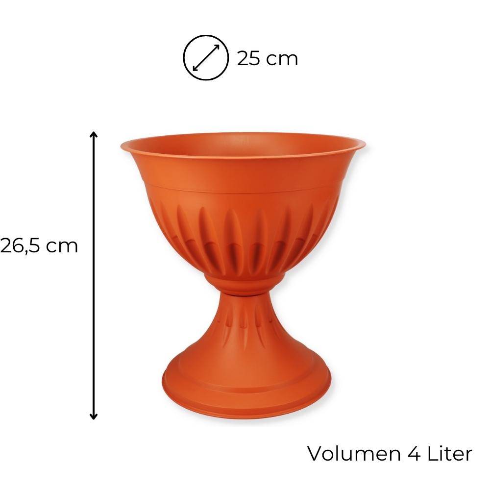 Blumentopf mit Ständer Ø 25 cm Terracotta