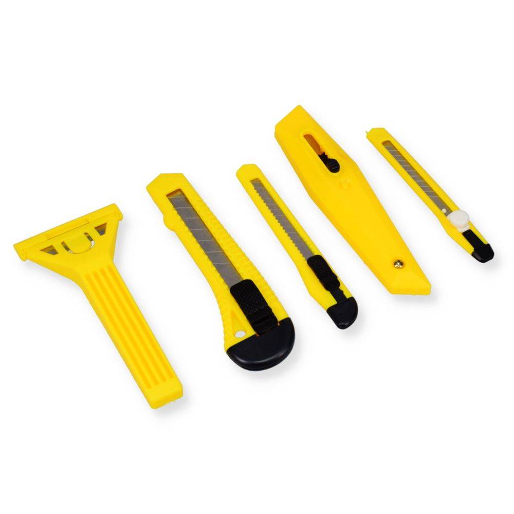 Haushalt Messer Set 5 tlg Cutter Teppich Tapeten Karton Messer Glasschaber