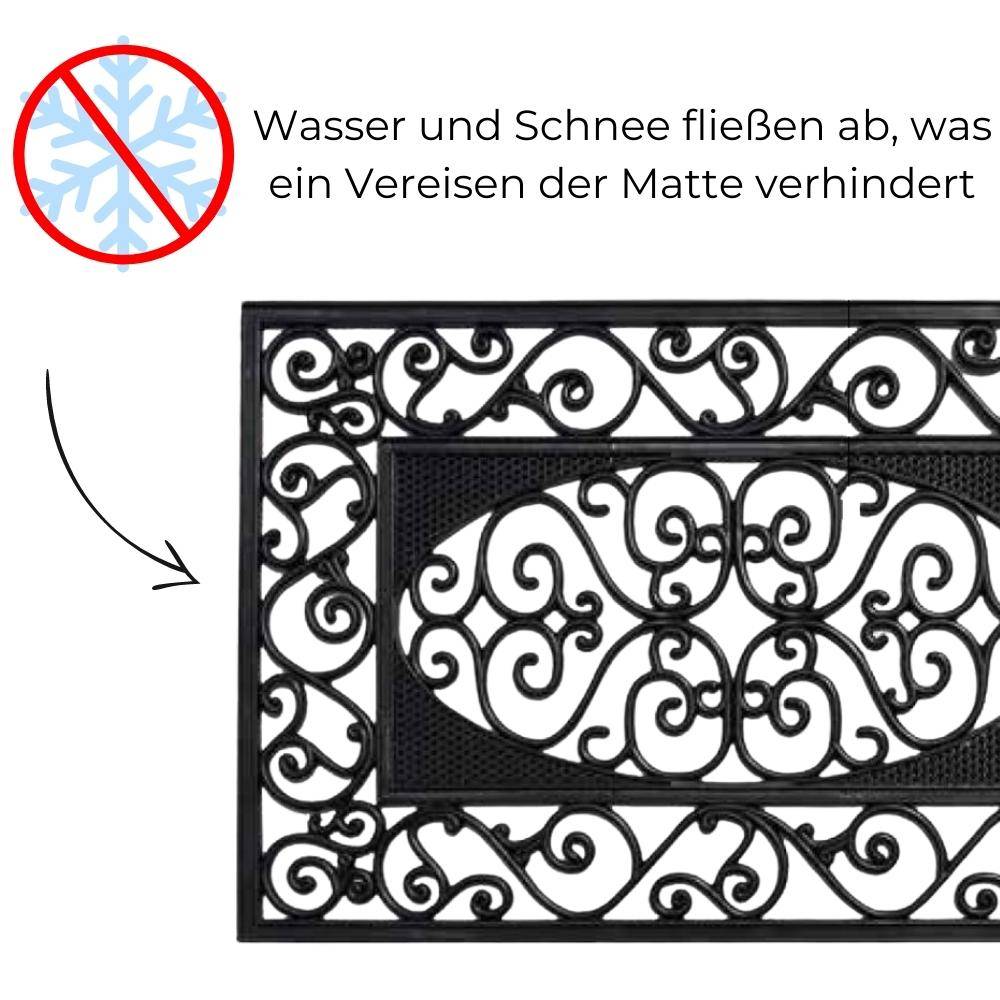 Fußmatte Haustür Schmutzfangmatte Türmatte Fußabstreifer Outdoor außen Gummi