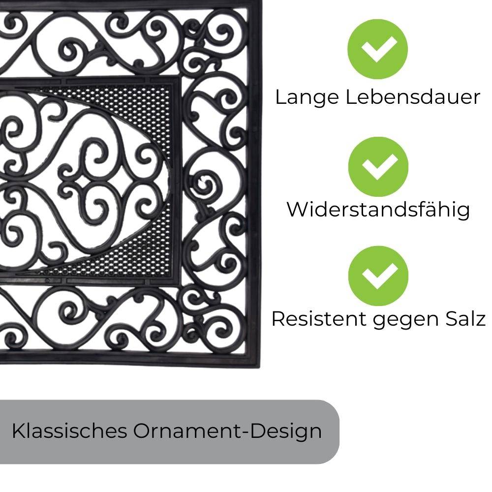 Fußmatte Haustür Schmutzfangmatte Türmatte Fußabstreifer Outdoor außen Gummi