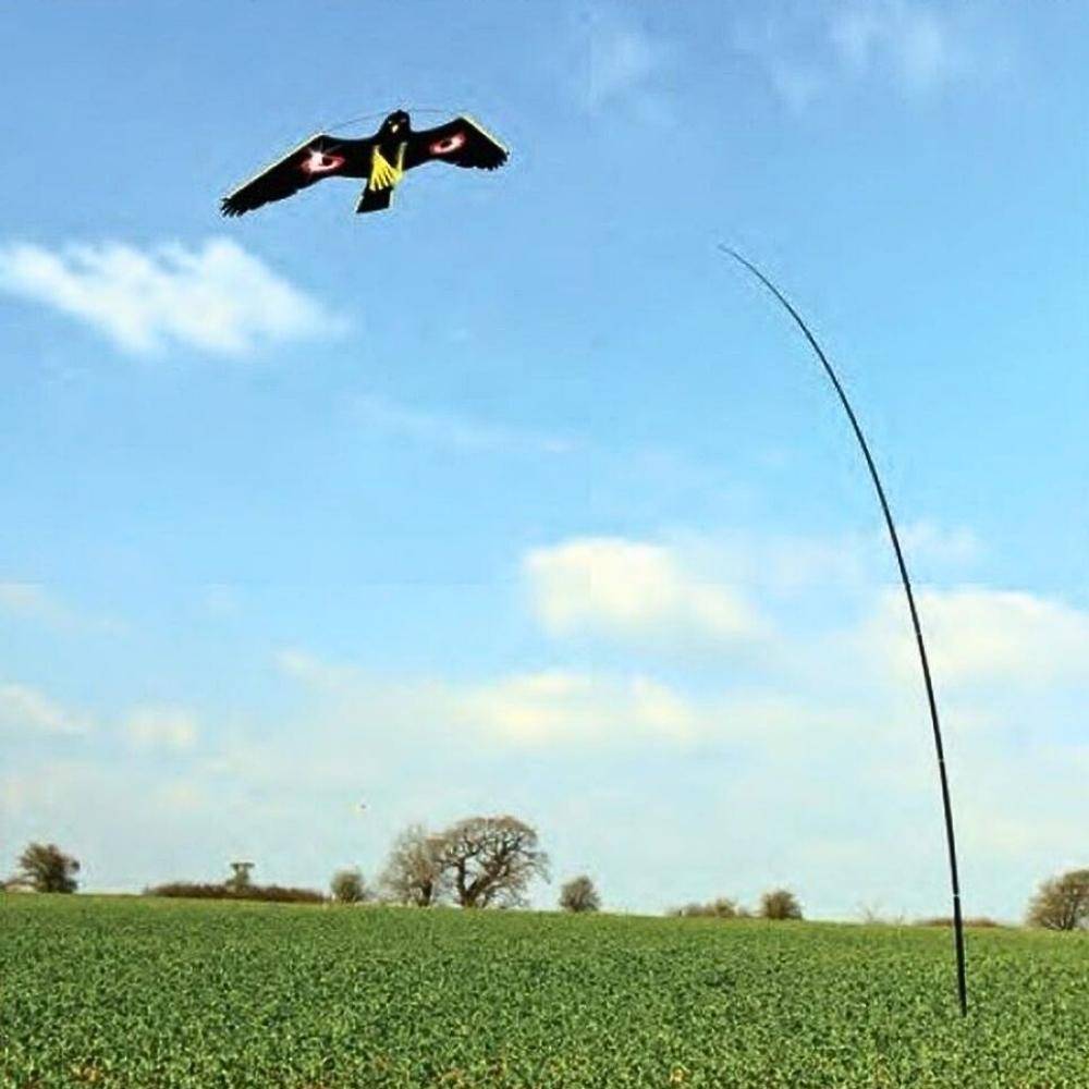 Vogelscheuche 6 Meter Garten Black Hawk Vogelabwehr Vogelschreck Drachen Adler Taubenabwehr Spatzenabwehr
