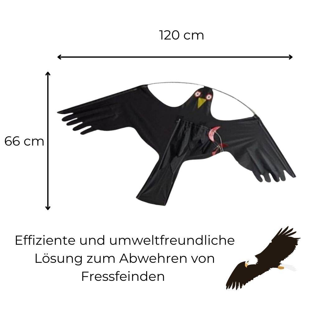 Vogelscheuche 6 Meter Garten Black Hawk Vogelabwehr Vogelschreck Drachen Adler Taubenabwehr Spatzenabwehr
