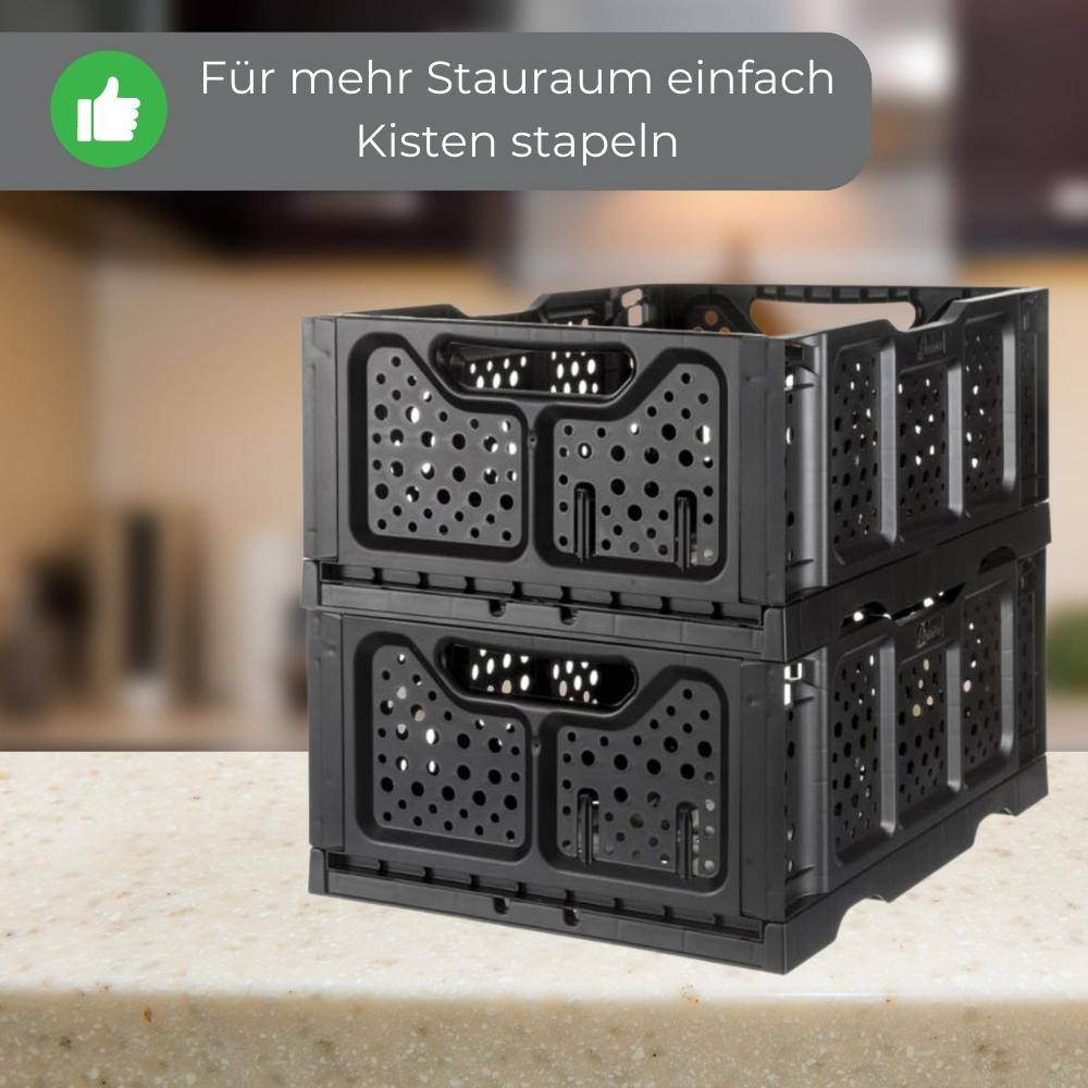 Klappbox klappbar Einkaufs Korb Kiste Falt Stapel Box Klappkiste Transport